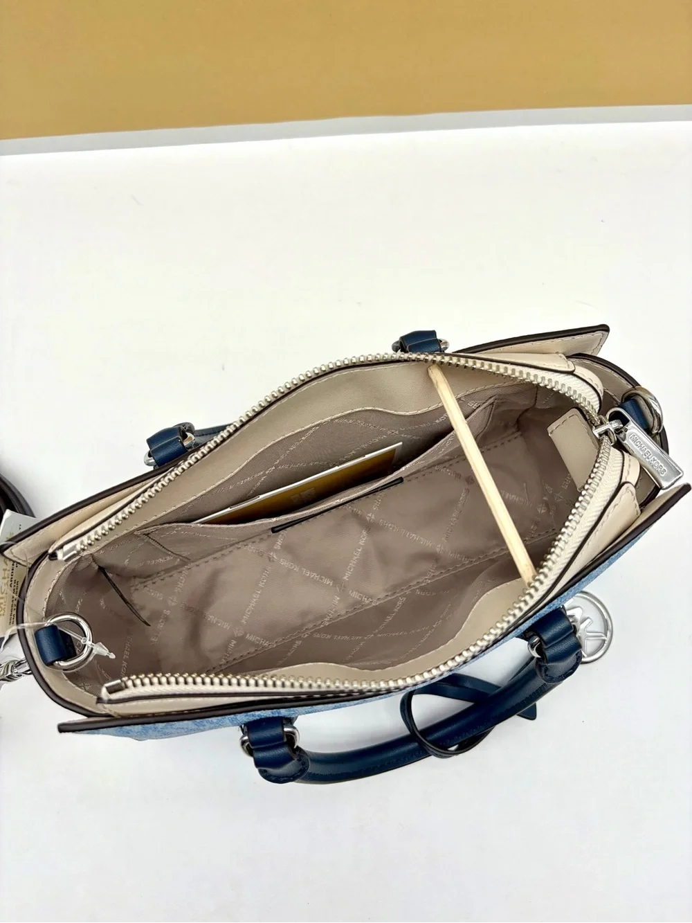 Michael Kors Arden Small Color-Block Signature Logo Messenger Crossbody Bag